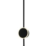 Arbotante Minimalista Negro Circulo Con Barra Vertical Led