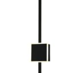 Arbotante Minimalista Negro Cuadrado Con Barra Vertical Led Neutro