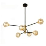 Candil 6 Bombillas De Cristales