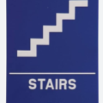 Letrero SUBIR ESCALERAS Grande Azul